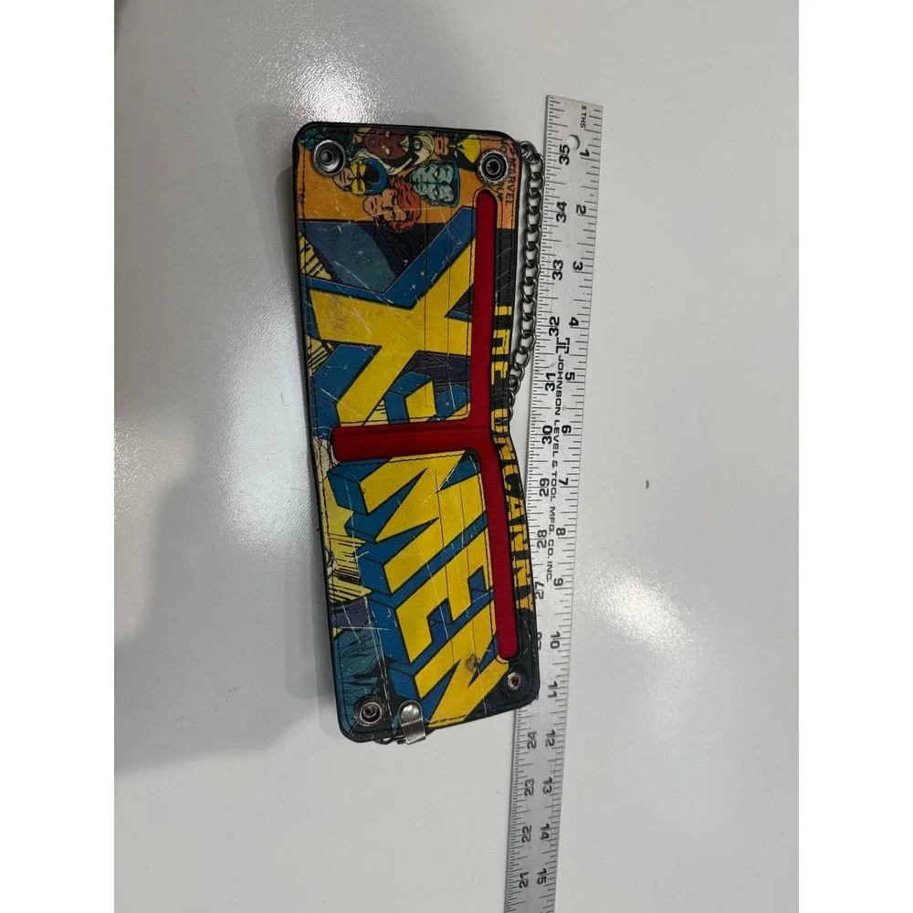 Marvel Comics Uncanny X-Men Bifold Chain Wallet Black Yellow Comic Book Graphic